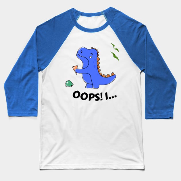 Cute dinosaurus Baseball T-Shirt by VedadsDesign